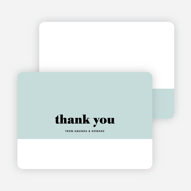 Sealed with a Ring Wedding Thank You Cards - Blue