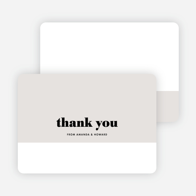Sealed with a Ring Wedding Thank You Cards - Gray