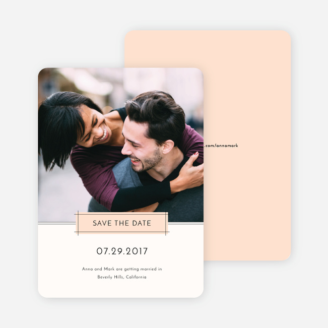 Simple Lines Save the Dates - Pink