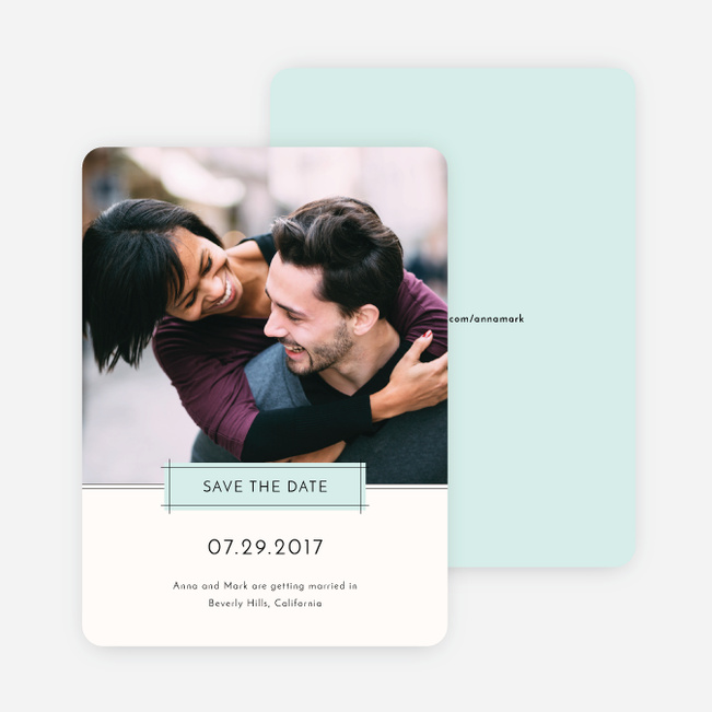 Simple Lines Save the Dates - Blue