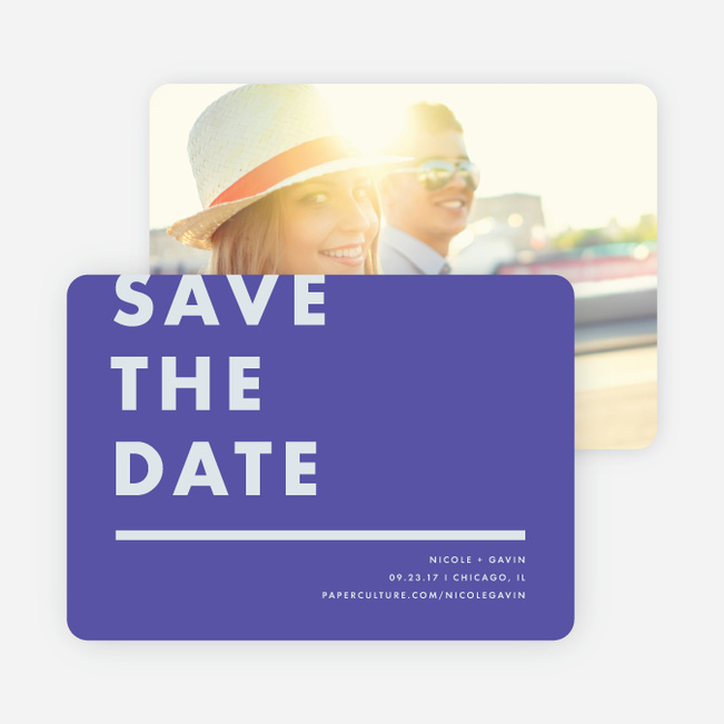 Today’s Modernist Save the Dates - Purple