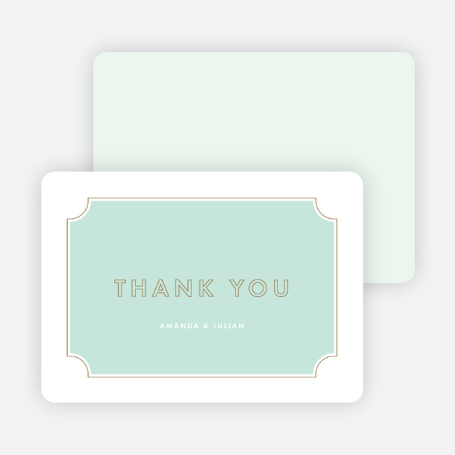 Tomorrow’s Crest Wedding Thank You Cards - Green