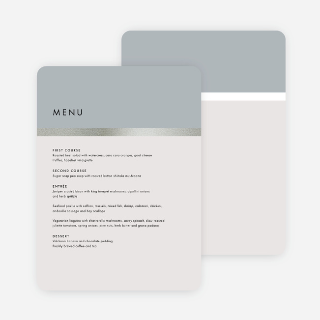 Stripe It Wedding Menus - Black