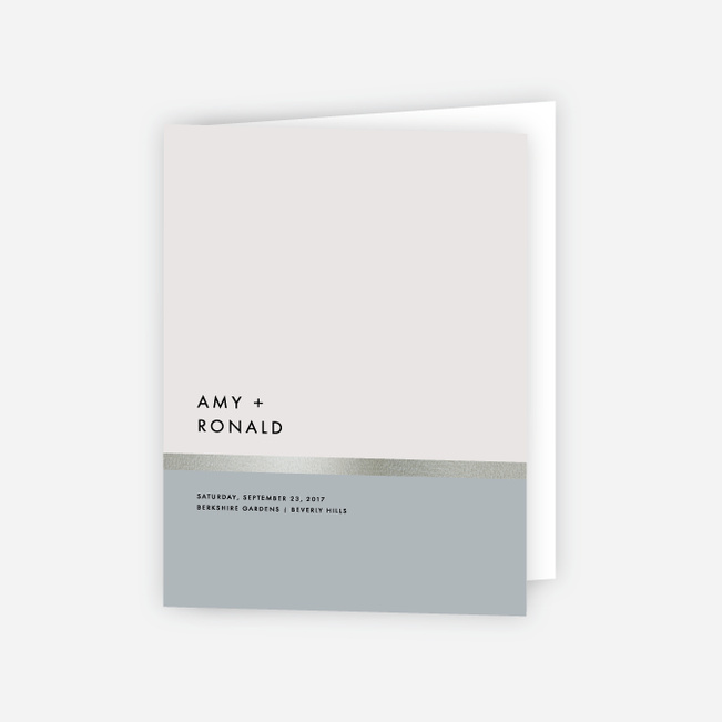 Stripe It Wedding Programs - Black