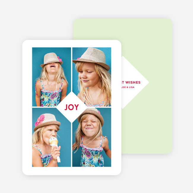Centered Joy Holiday Cards - Green
