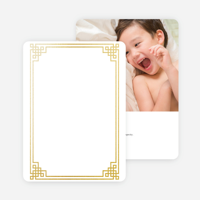 Foil Border Elegance Chinese New Year Cards - Red