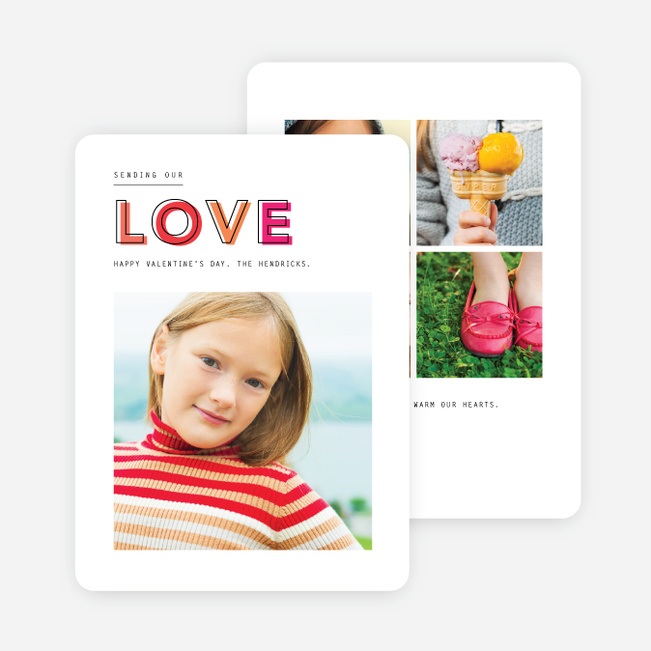 Love Dimensions Valentine’s Day Cards - Pink