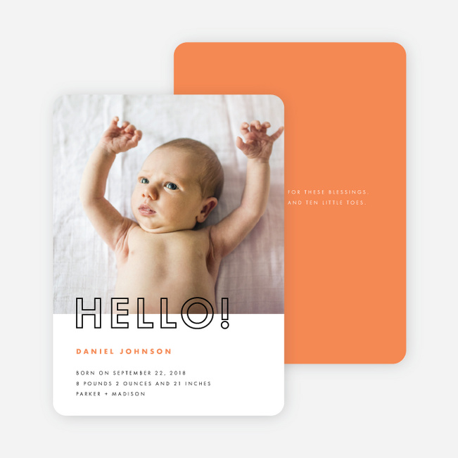 Simply Hello - Orange