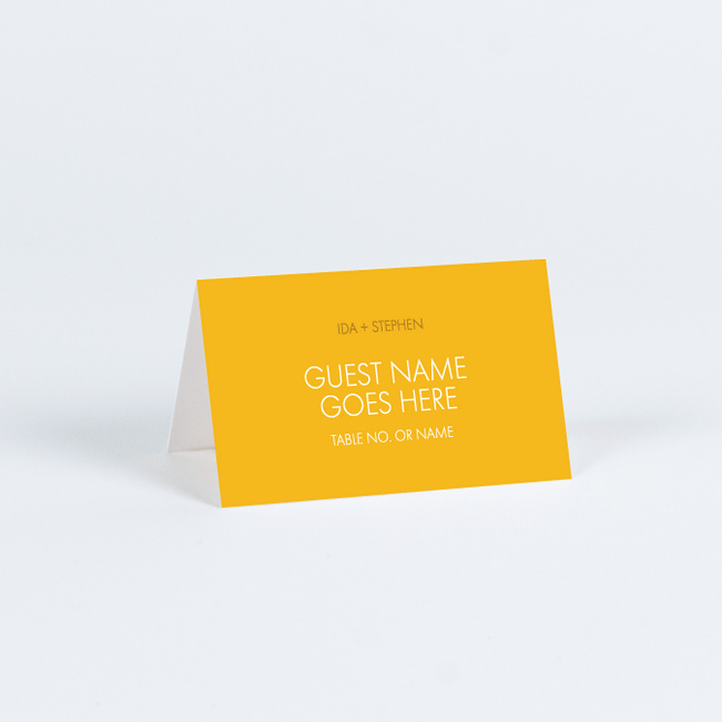 All Caps Place Cards - Yellow