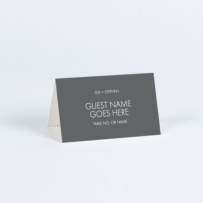 All Caps Place Cards - Gray