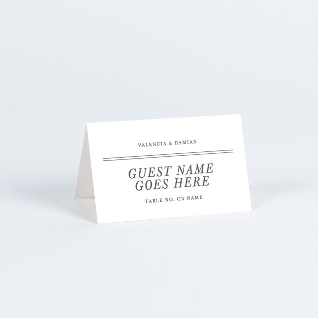 Chic Sophistique Place Cards - Gray