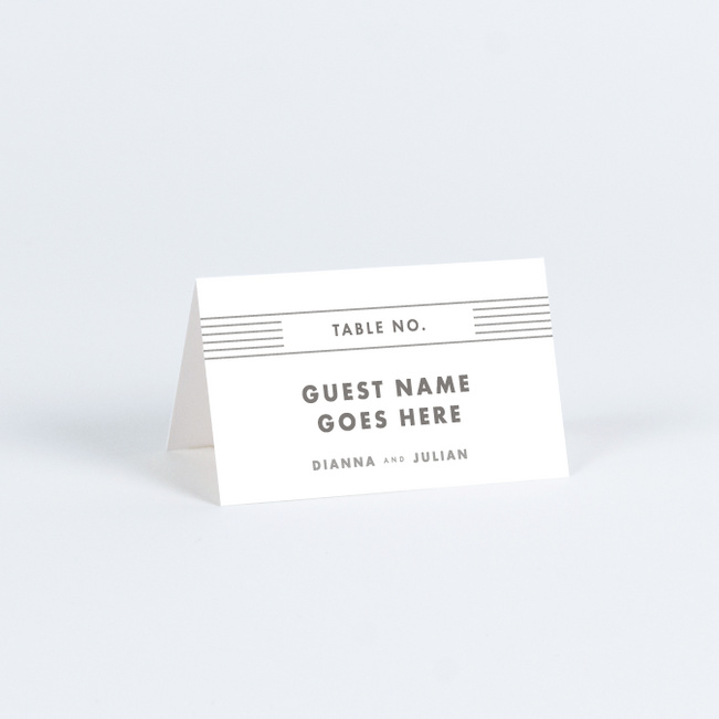 Diamond Chic Place Cards - Gray