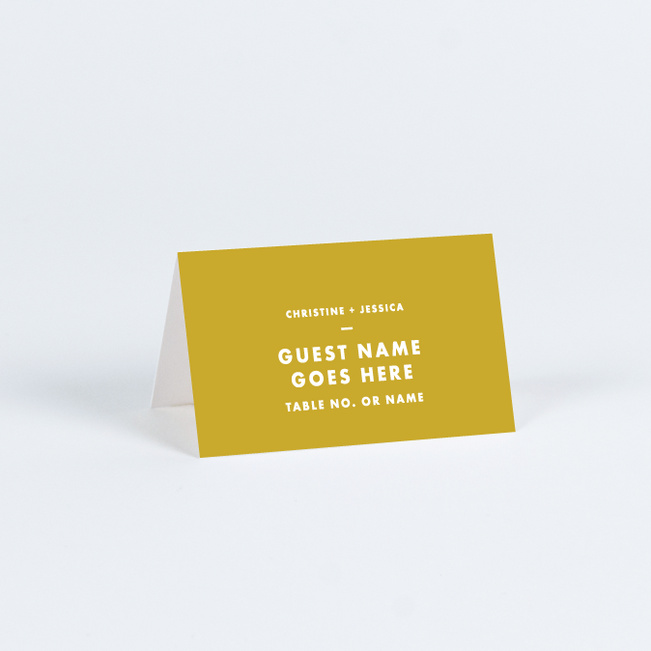Puzzle Pieces Place Cards - Yellow