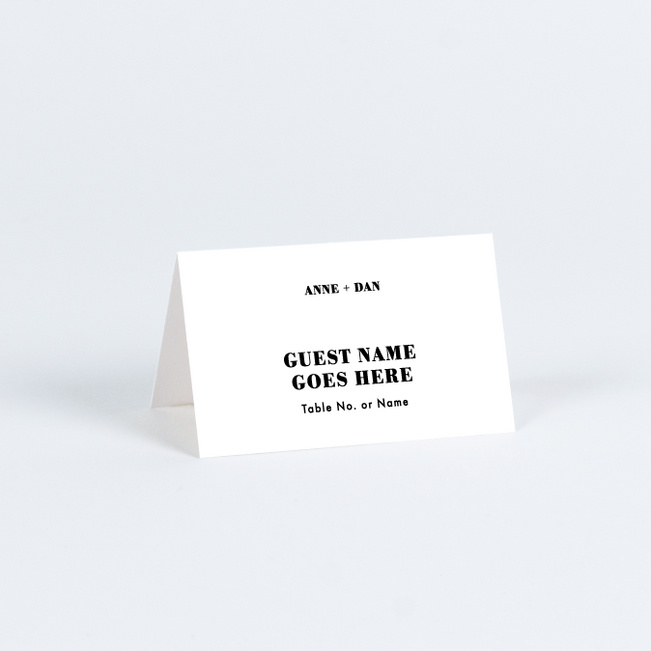 Simply Married Place Cards - White