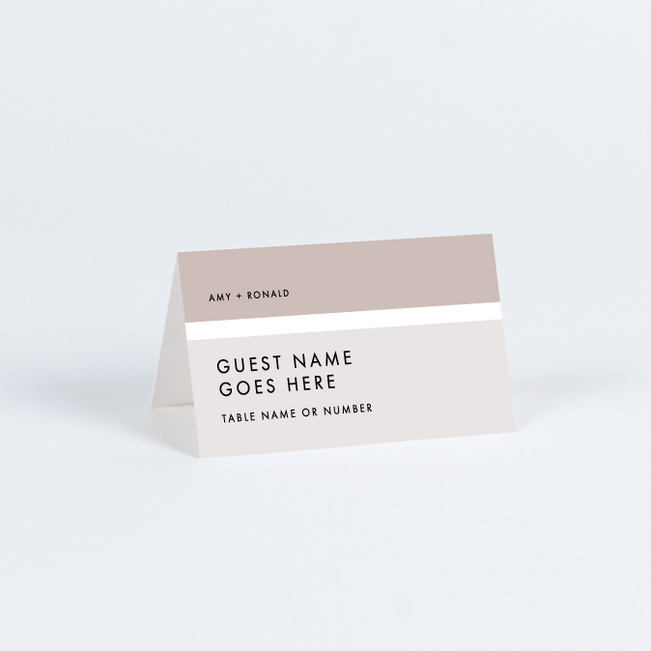 Stripe It Place Cards - Brown