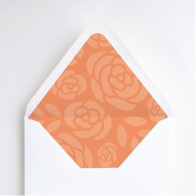 Coming Up Roses Envelope Liners - Orange