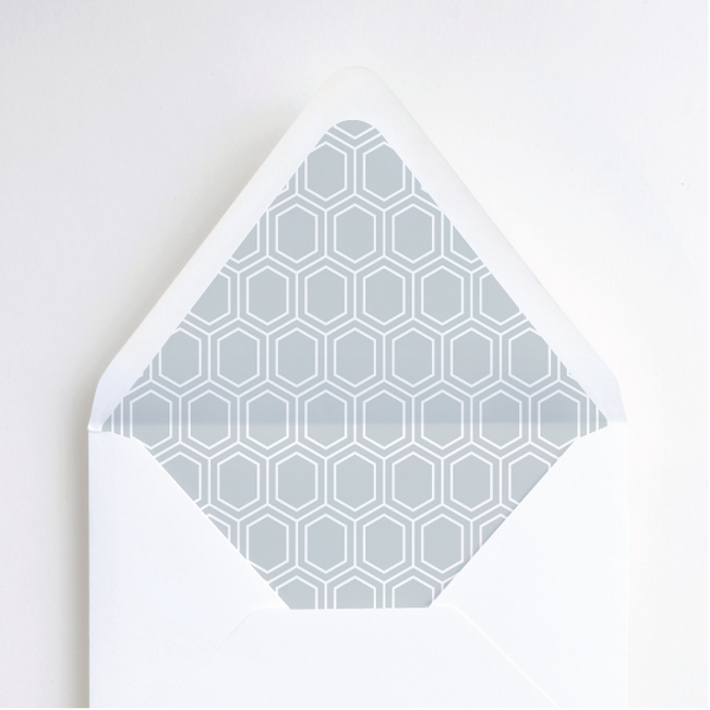 Hexagon Bliss Envelope Liners - White