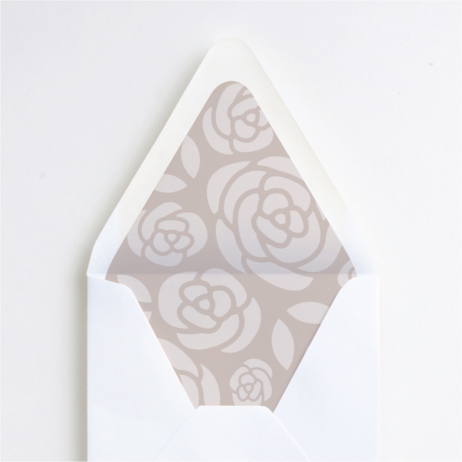 Coming Up Roses Envelope Liners - Beige