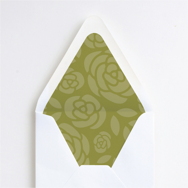 Coming Up Roses Envelope Liners - Green