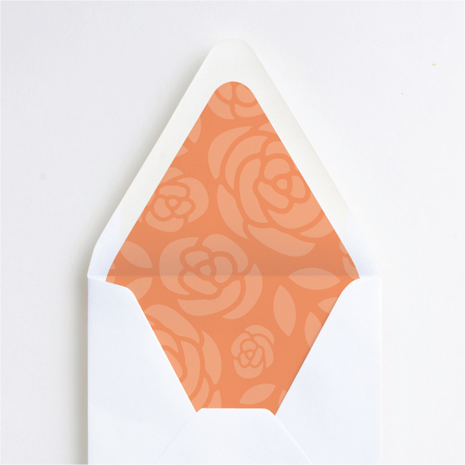 Coming Up Roses Envelope Liners - Orange