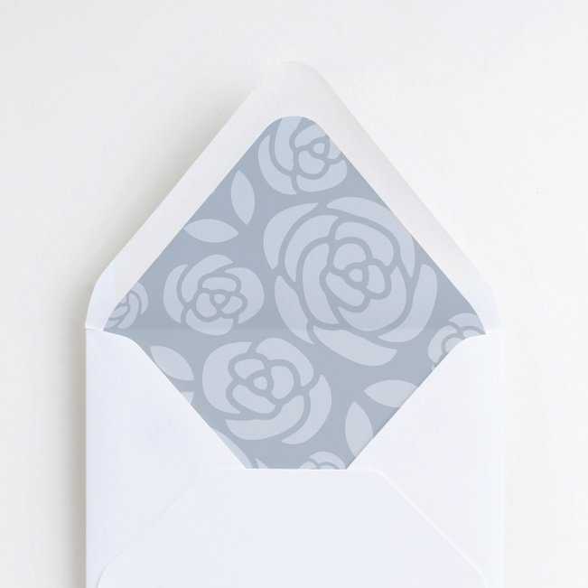 Coming Up Roses Envelope Liners - Blue