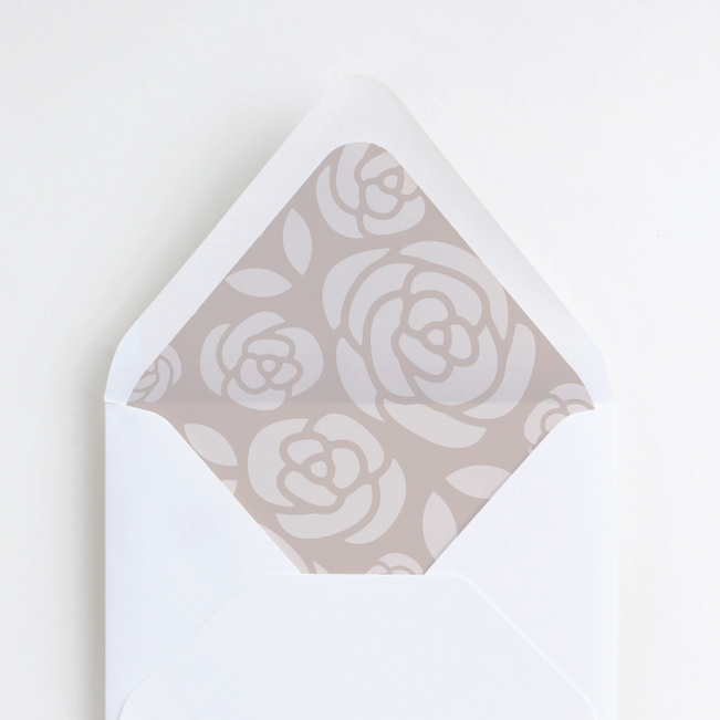 Coming Up Roses Envelope Liners - Beige