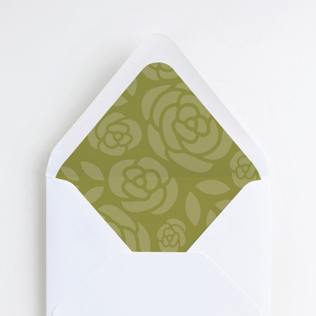 Coming Up Roses Envelope Liners - Green