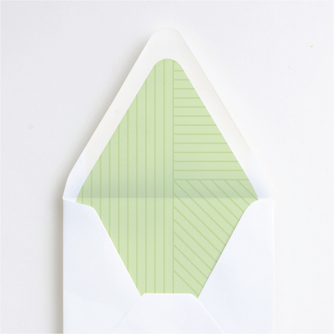 Diagonal Chic Envelope Liners - Green