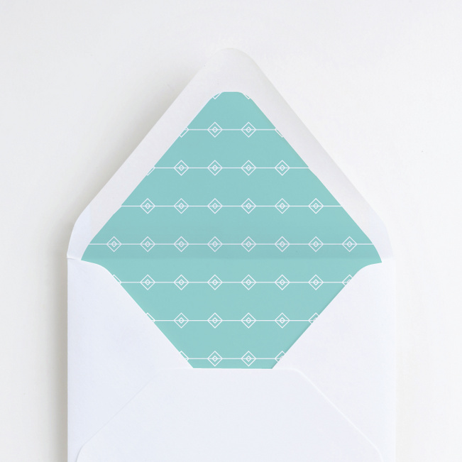 Rectangular Modernist Envelope Liners - Blue