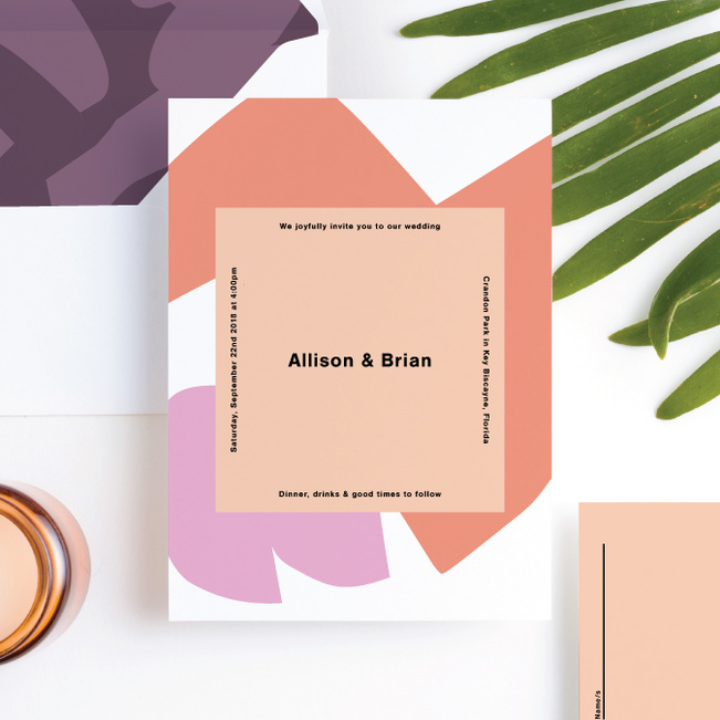 Paper Cuts Wedding Invitations - Orange