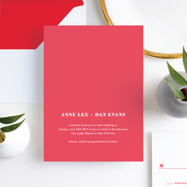 Simply Married Wedding Invitations - Red