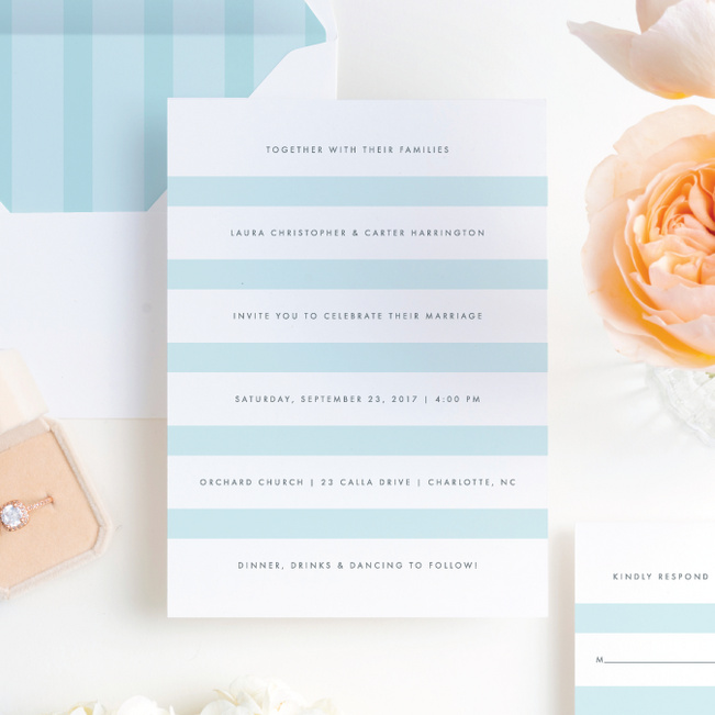 Wedding Bands Wedding Invitations - Blue