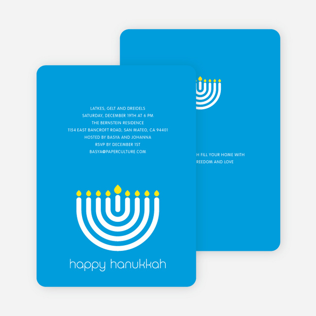 menorah happy hanukkah card paper culture hannukah card