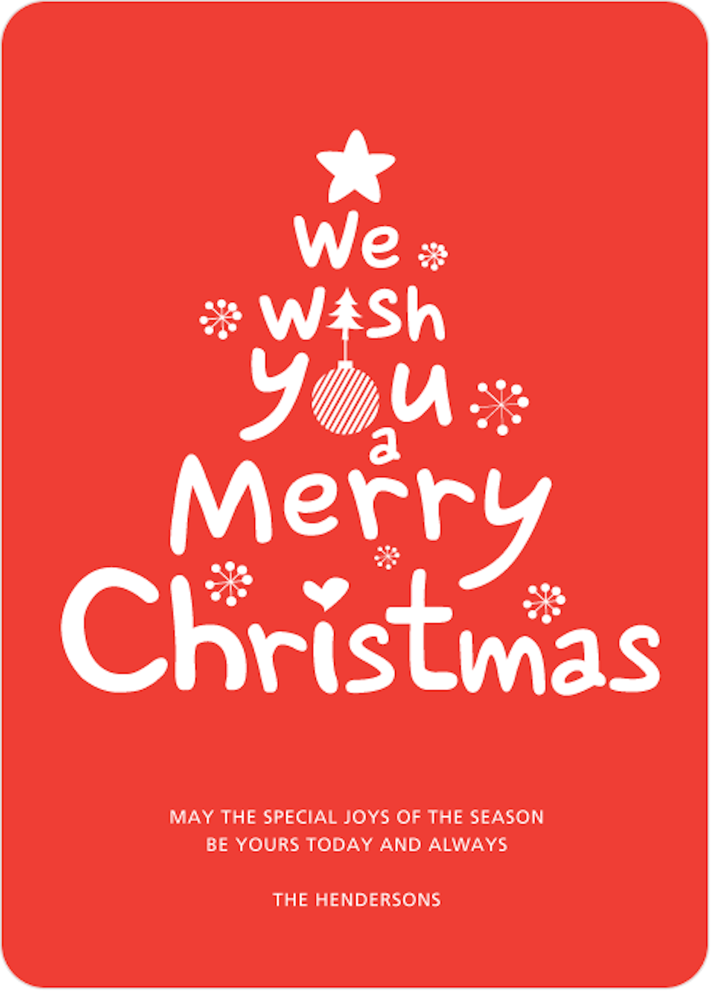 We wish You a merry Christmas!