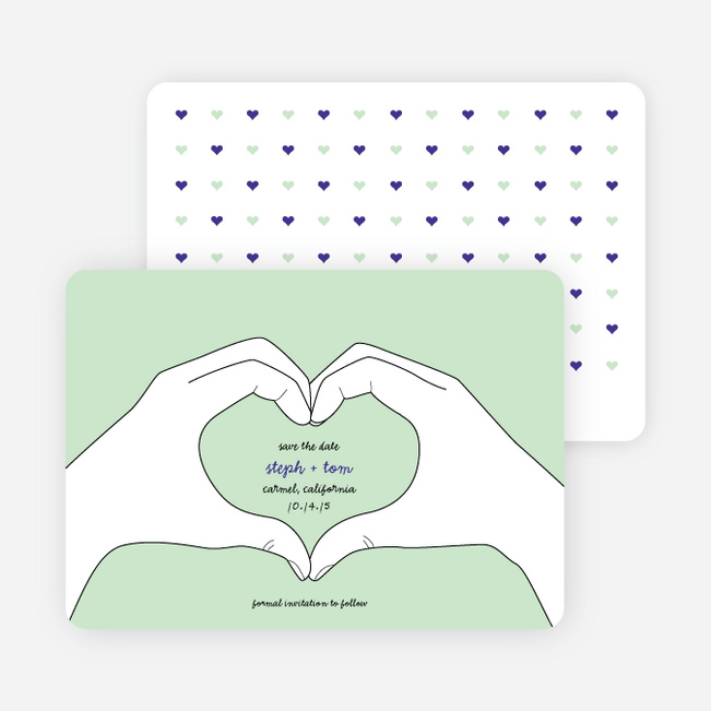 Save the Date Hands - Green