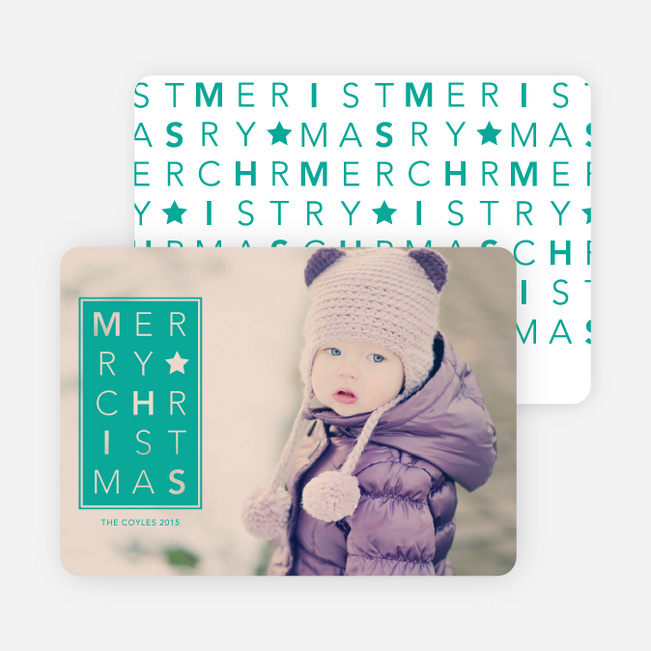 Merry Christmas Letters - Green