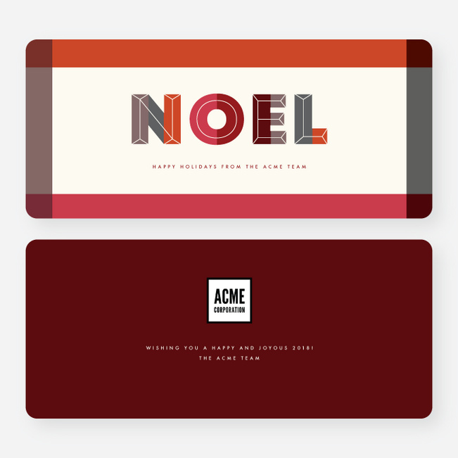 Festive Greetings Corporate Holiday Cards - Multi