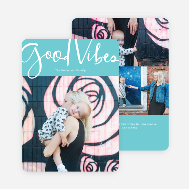 Good Vibes Holiday Cards - Green