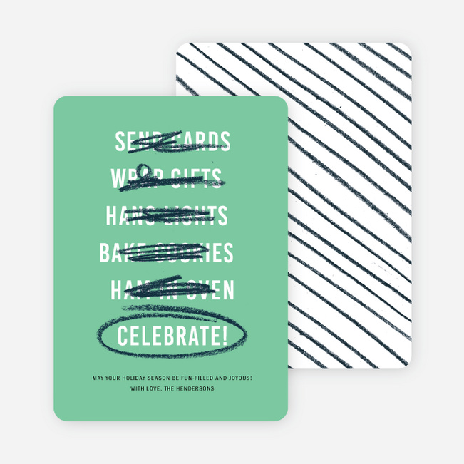 Best Checklist Holiday Cards - Green
