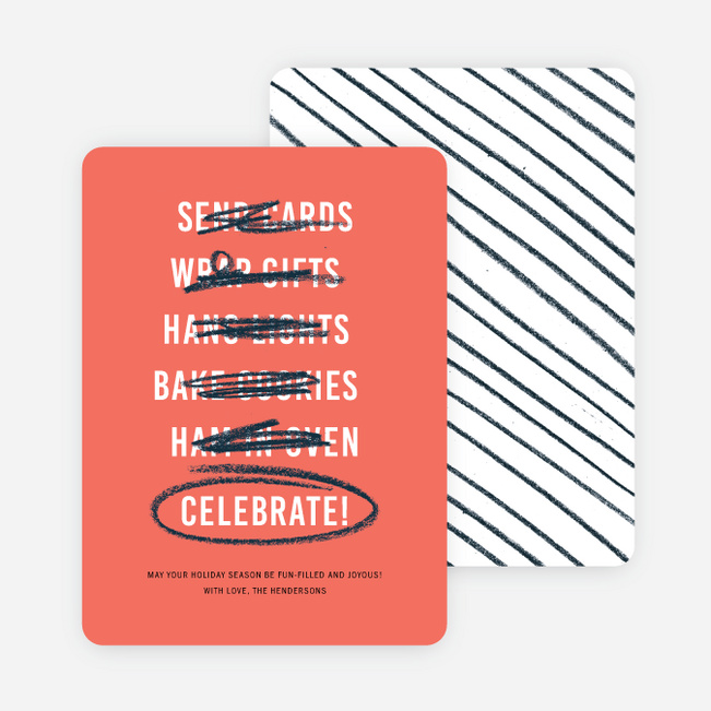 Best Checklist Holiday Cards - Red
