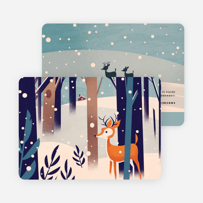 Deer Flurry Holiday Cards - Multi
