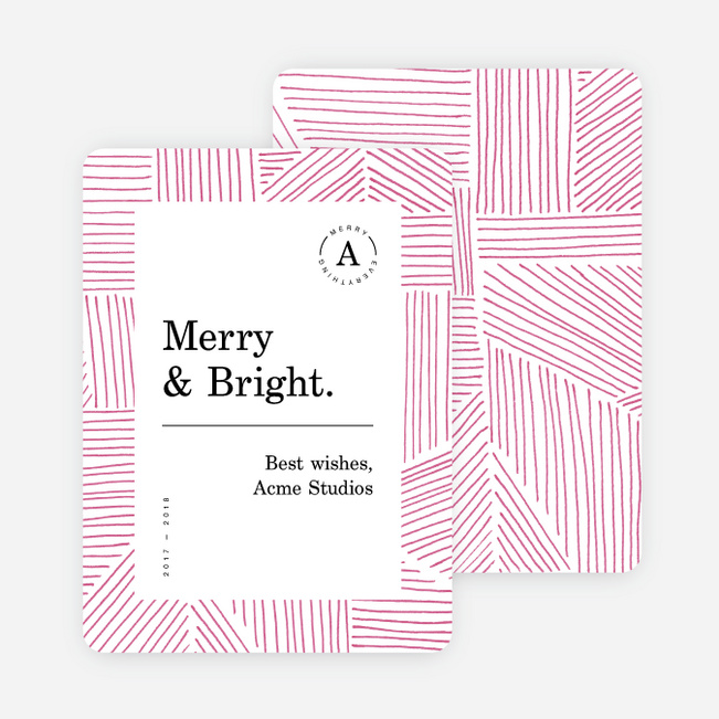 No Borders Corporate Holiday Cards - Black