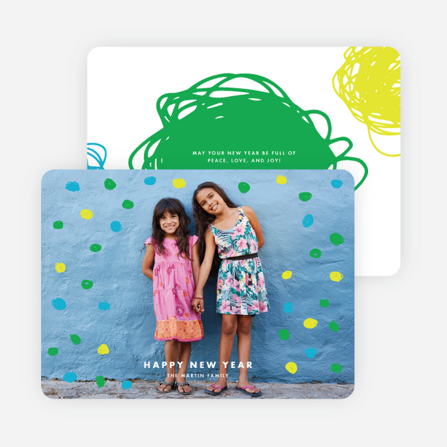 Scribble Perfection Holiday Cards - Green