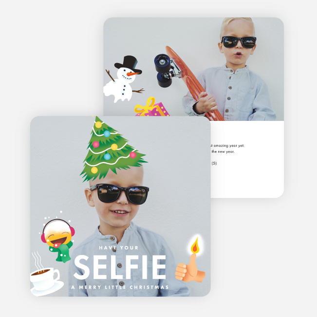 Selfie Time Holiday Cards - Black