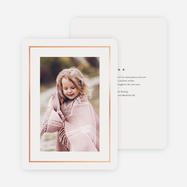 Foil & Center Holiday Cards - Pink