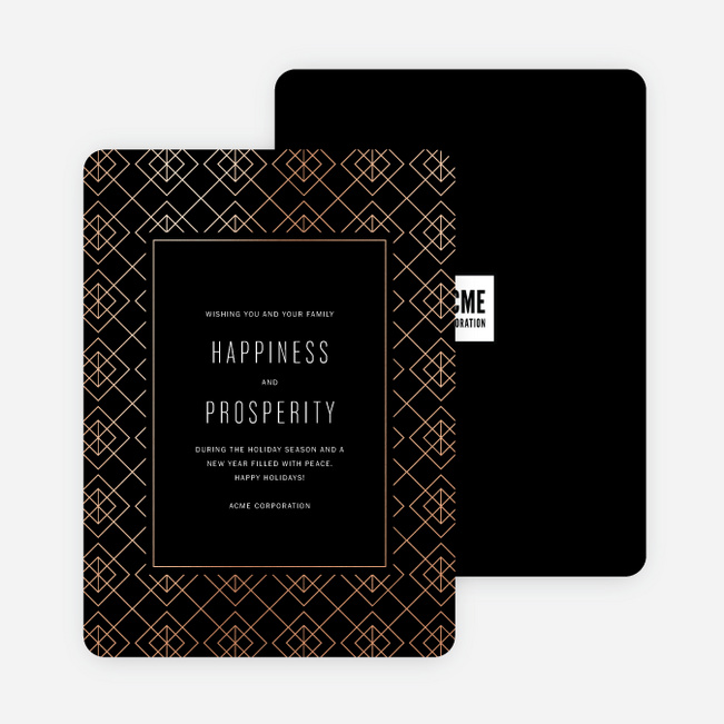 Prosperous Patterns Company Holiday Cards - Black