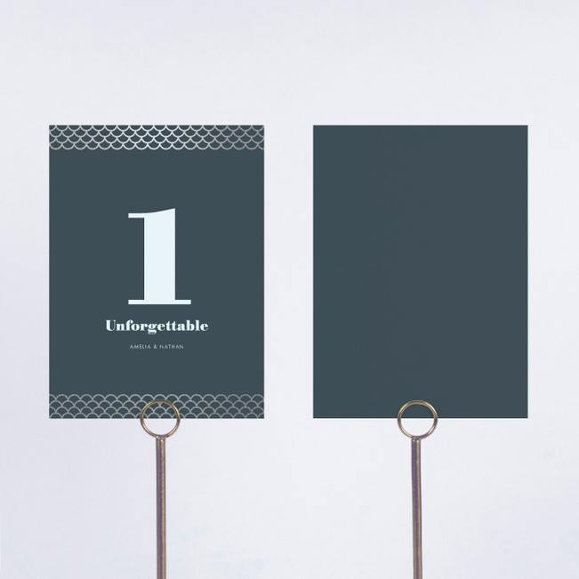 Making Waves Wedding Table Cards - Blue