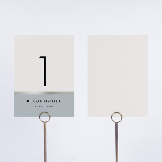 Stripe It Wedding Table Cards - Black