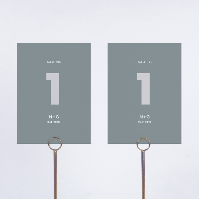 Today’s Modernist Wedding Table Cards - Gray