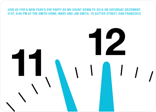 New Year’s Eve Party Invitations: Countdown Clock | Paper Culture